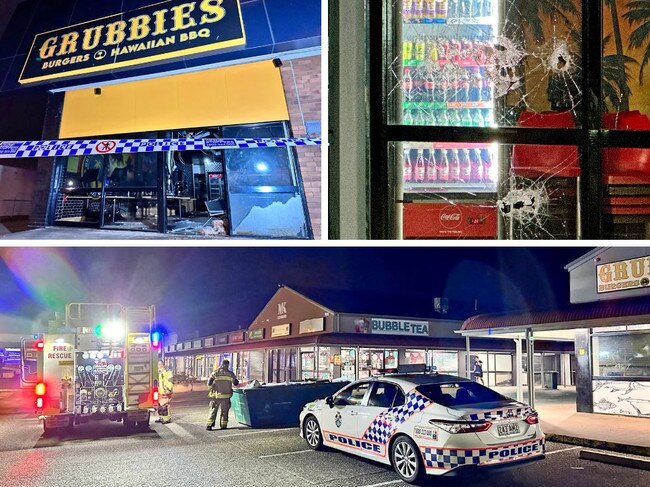 Police are investugating fires at two Grubbies stores.