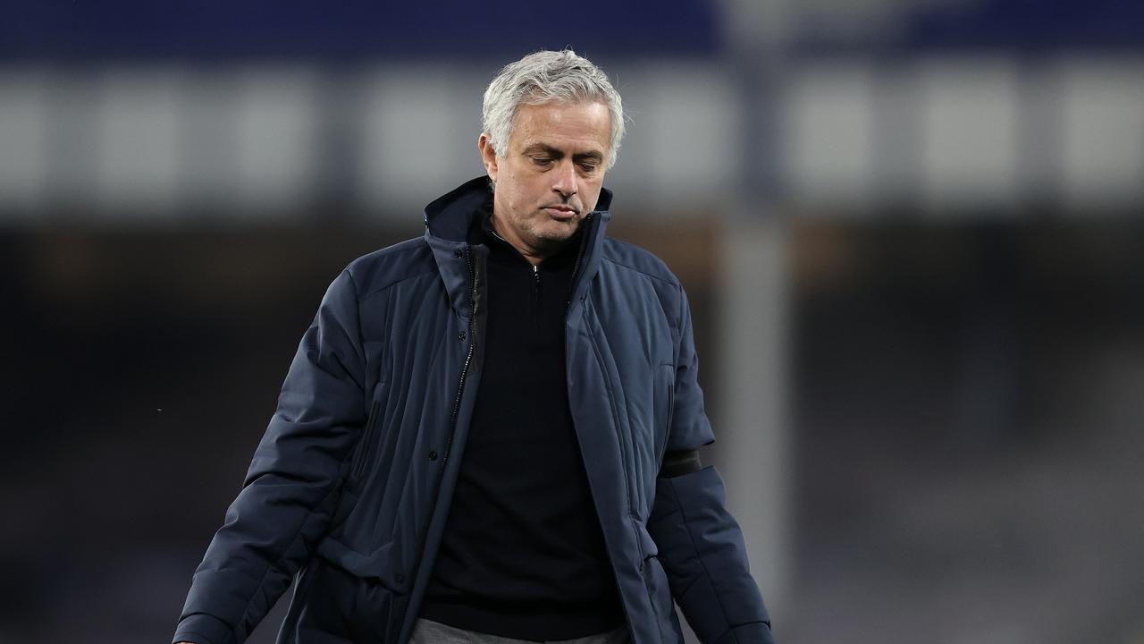 Jose Mourinho has reportedly been sacked following Tottenham’s draw against Everton. Photo: Getty Images