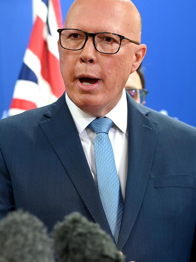 Peter Dutton’s approach to energy integrates zero-emissions nuclear energy alongside renewables and gas. Picture: News Corp