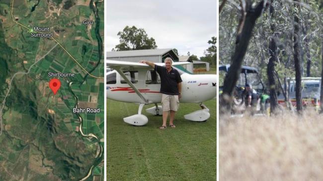 Townsville pilot Rob MacKenzie tragically died after his light plane crashed in bushland near Shirbourne on Sunday.