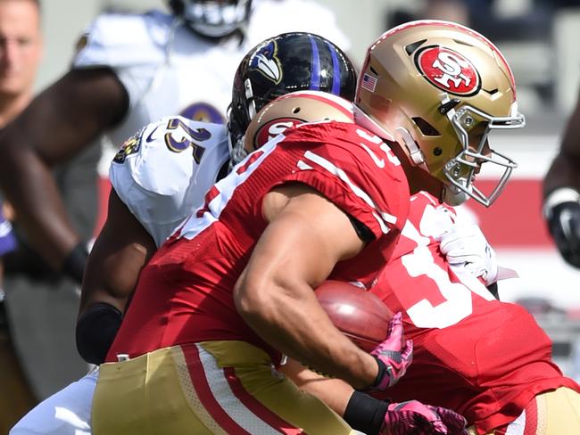 Jarryd Hayne NFL: 49ers vs Broncos live score, touchdowns, runs, hits &  highlights video 2015