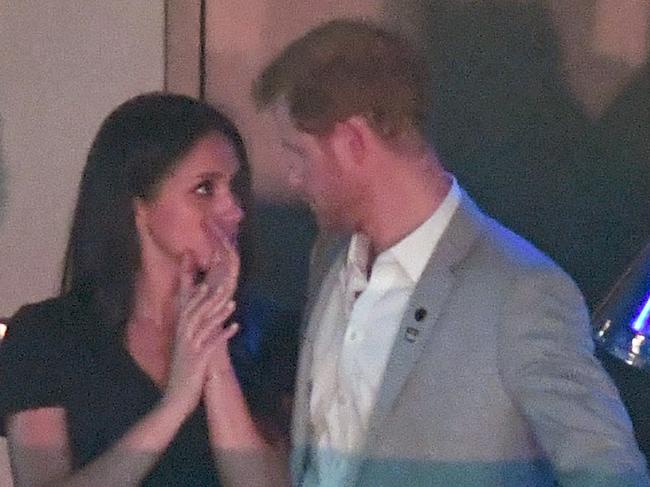 TORONTO, ON - SEPTEMBER 30:  Meghan Markle and Prince Harry are seen at the Closing Ceremony on day 8 of the Invictus Games Toronto 2017 at the Air Canada Centre on September 30, 2017 in Toronto, Canada.  The Games use the power of sport to inspire recovery, support rehabilitation and generate a wider understanding and respect for the Armed Forces.  (Photo by Karwai Tang/WireImage)