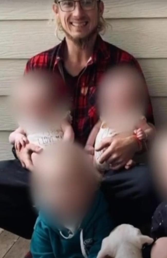 Jordan Moore is a dad of four. Picture: 7News