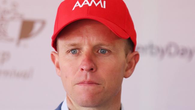 Jockey Kerrin McEvoy takes over from Tommy Berry aboard New Universe in Race 3 at Flemington today. Photo: Getty Images