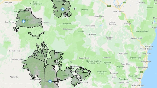 The Bees Nest fire is likely to link up with two other major blazes to the north.