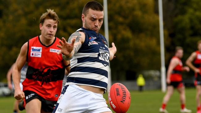 Jason Cooke kicked four goals for Macedon. Picture: Josh Chadwick