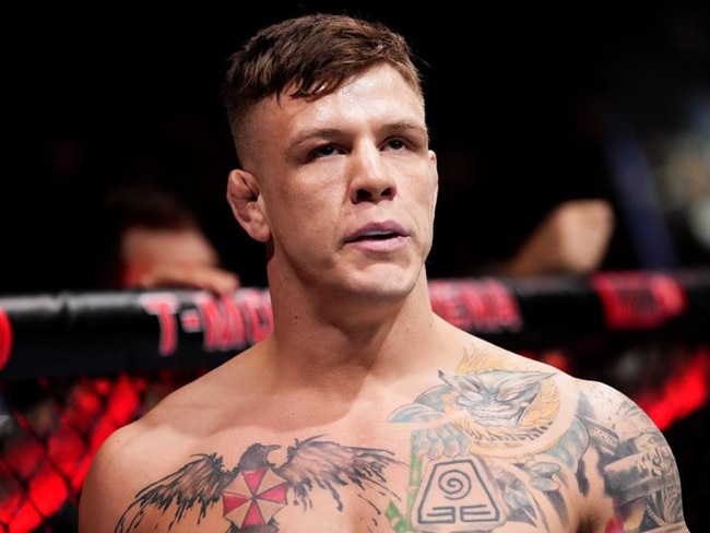 LAS VEGAS, NEVADA - JULY 08: Jimmy Crute of Australia enters the Octagon in a light heavyweight fight during the UFC 290 event at T-Mobile Arena on July 08, 2023 in Las Vegas, Nevada. (Photo by Jeff Bottari/Zuffa LLC via Getty Images)