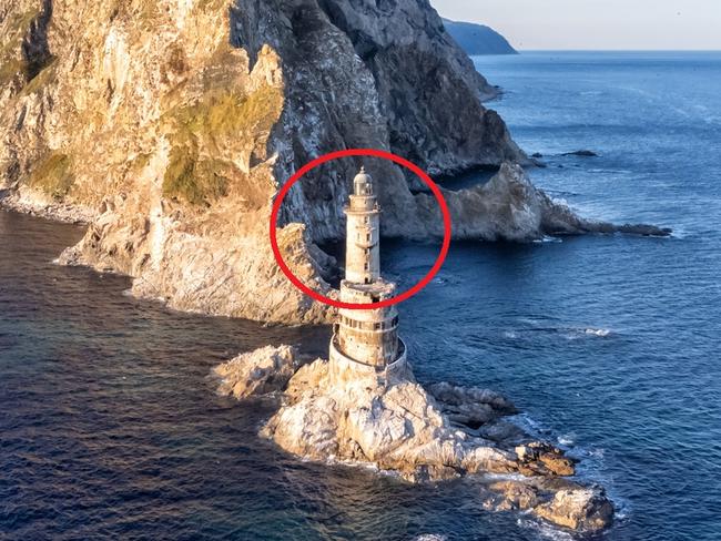 Aerial View The abandoned lighthouse Aniva in Sakhalin Island,Russia. Picture: istock