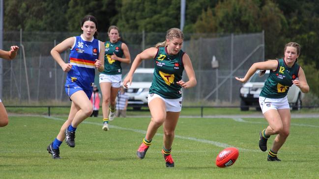 Crooks in action for the Devils last season. She has hit the ground running at North Adelaide. Picture: Tasmania Devils