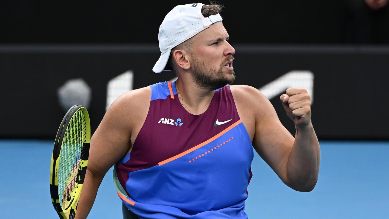 Dylan Alcott during his Quad Wheelchair singles quarterfinals match against Niels Vink (Photo by Quinn Rooney/Getty Images)