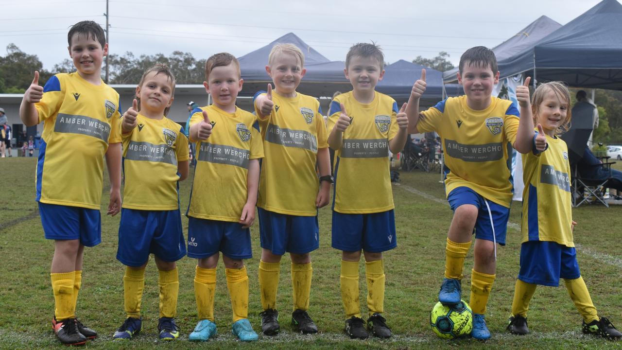 Kawana FC under 7s at the Morey Tonen Carnival at Kawana on August 13, 2022. Picture: Eddie Franklin.