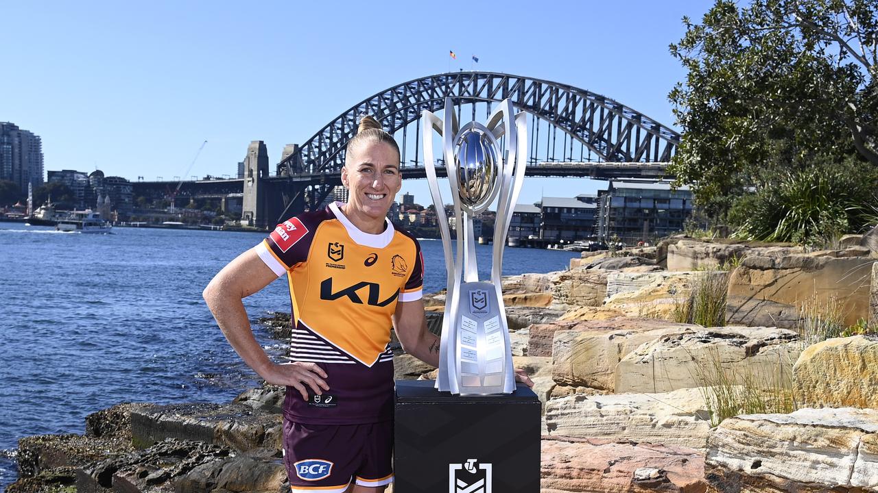 2024 NRLW WOMENS PREMIERSHIP LAUNCH at Barangaroo Reserve. Ali Brigginshaw Picture: NRL Photos/Gregg Porteous