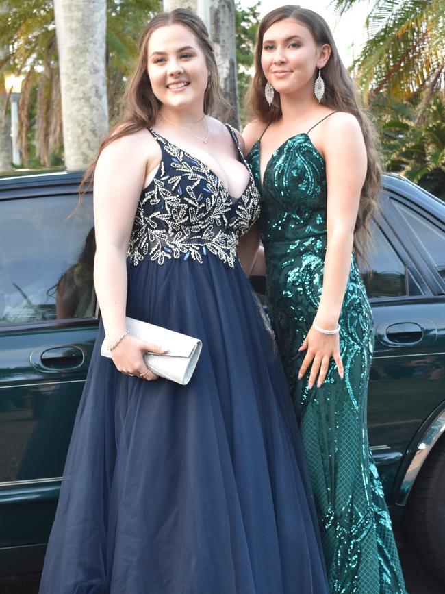 Amy Wall and Jorja Boswood at the Sarina State High School formal at the MECC, Mackay, on Thursday November 19. Picture: Zizi Averill