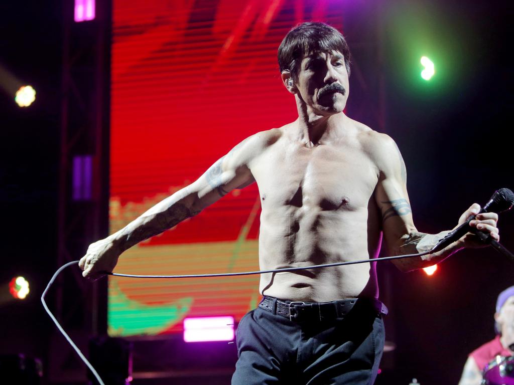 Red Hot Chili Peppers kick off their Australian tour at Hobart's Derwent Entertainment Centre. Picture: PATRICK GEE