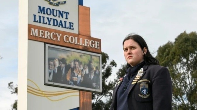 Tayler Allwood has started a petition calling for her Queer film to be screened at Mount Lilydale Mercy College. Picture: change.org/The Age