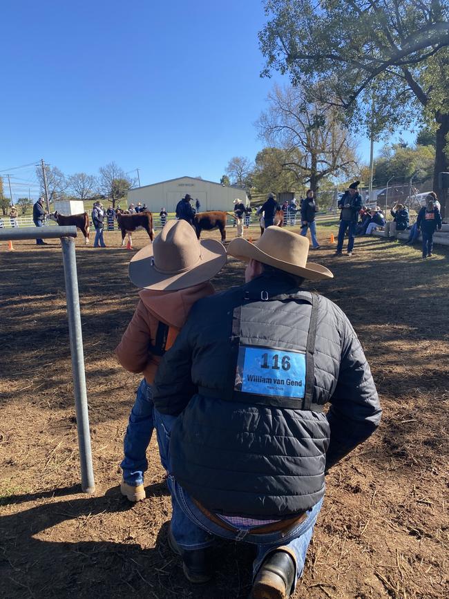 Watching the action at the Herefords Australia National Youth Expo at Parkes in NSW.