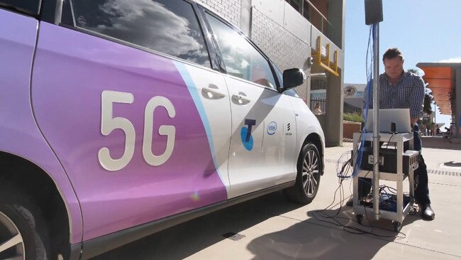 A 5G truck in Southport.