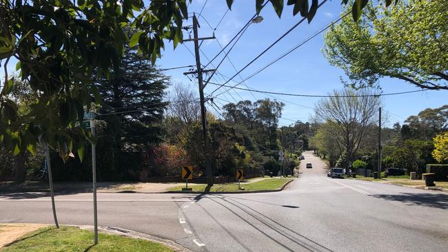 The intersection of Pringle and Haigh avenues at Belrose. Picture: Jim O'Rourke