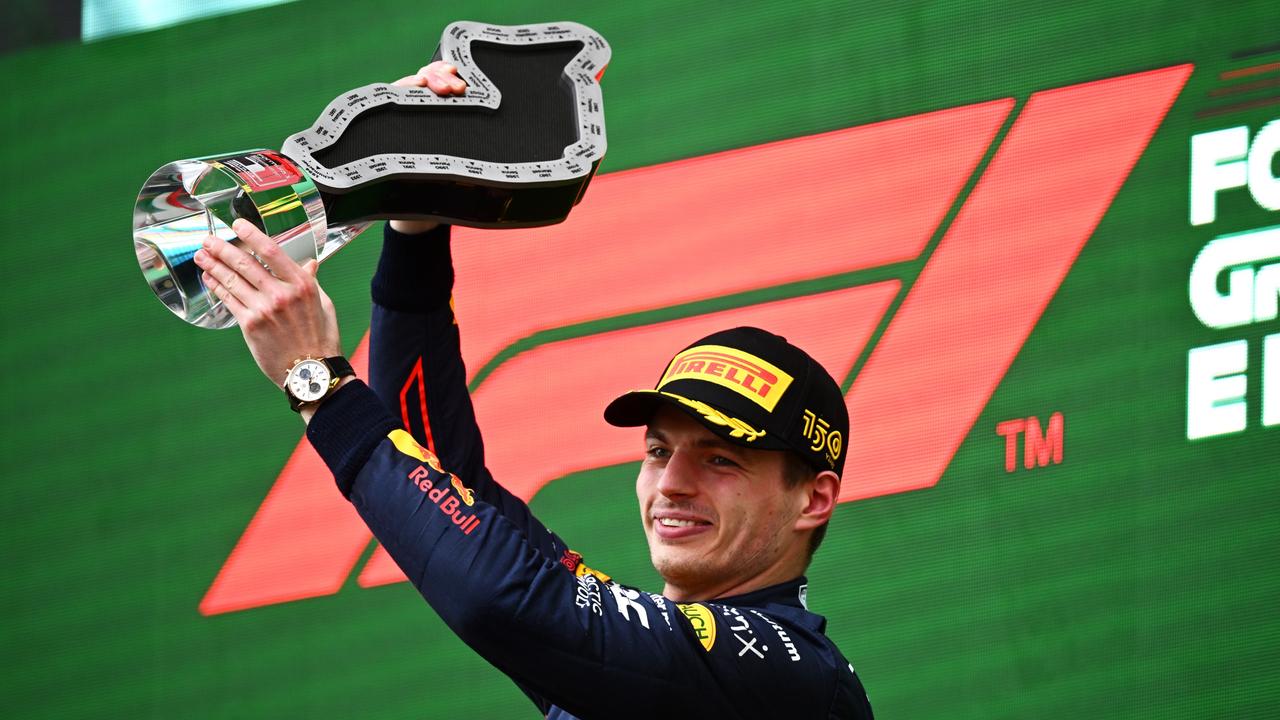 Max Verstappen is starting to make his move. (Photo by Clive Mason/Getty Images)