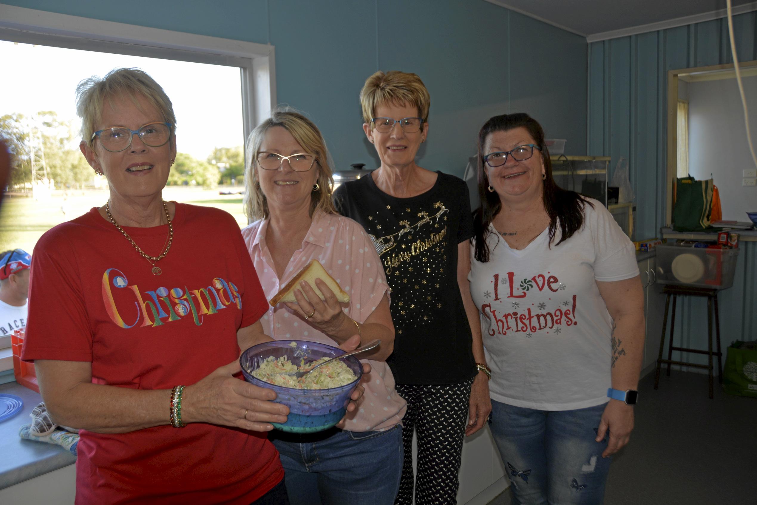 Jennifer Hallinan, Sandra Wright, Judith Bridge and Liz Barlow at the Tara Christmas Carnival 081218. Picture: Eloise Quinlivan