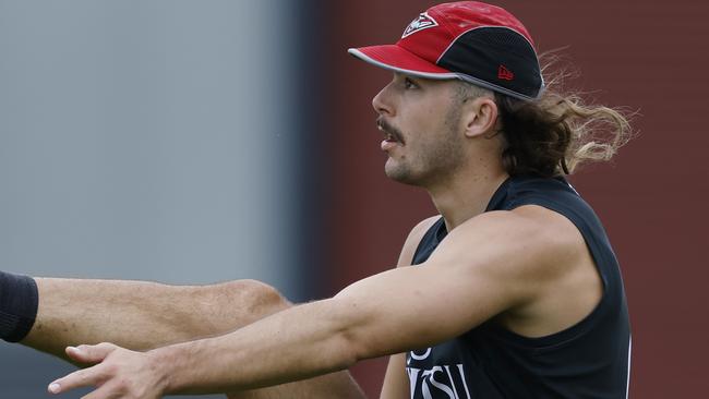 Sam Draper is set to return against Sydney in a forward-ruck role alongside Todd Goldstein on Saturday. Picture: Michael Klein