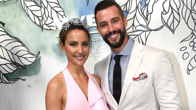 Finch is a Myer Ambassador with fellow model Kris Smith. Picture: AAP