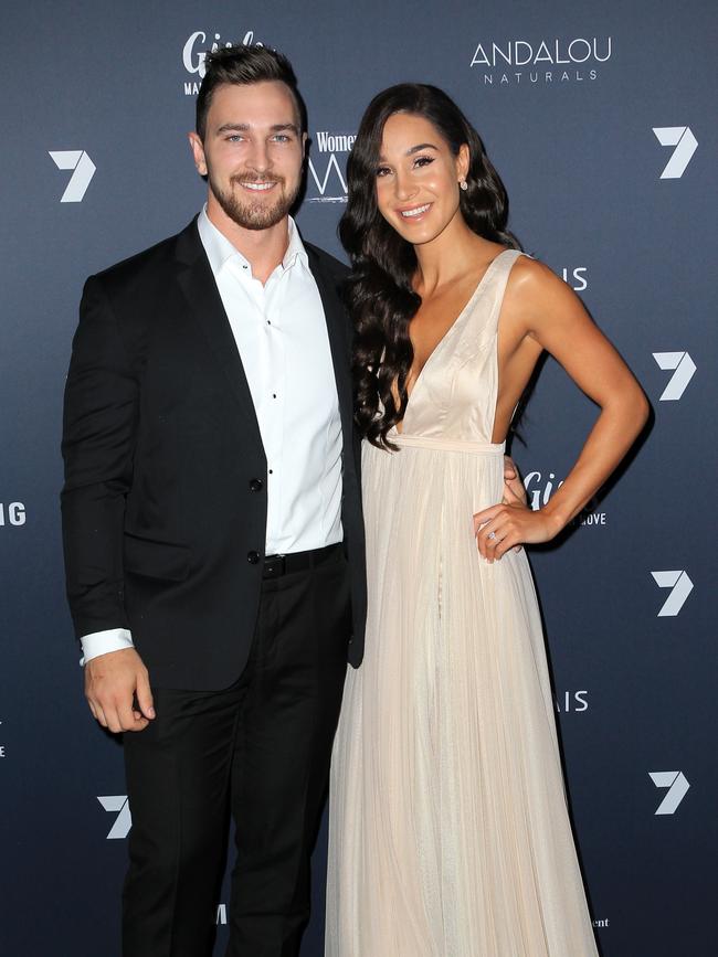 Tobi Pearce and Kayla Itsines prior to their split earlier this year. Picture: Christian Gilles