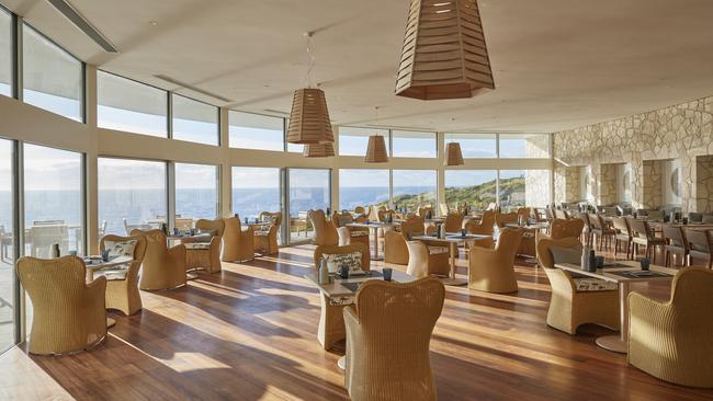 Restaurant at the rebuilt Southern Ocean Lodge, Kangaroo Island.