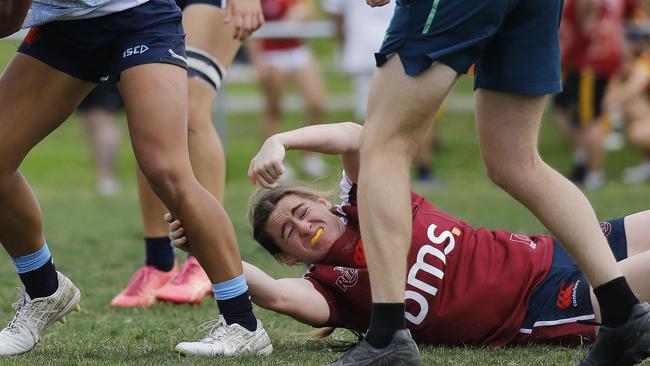 Next Gen 7s action between NSW and Queensland in round one. Photos: Supplied/Karen Watson