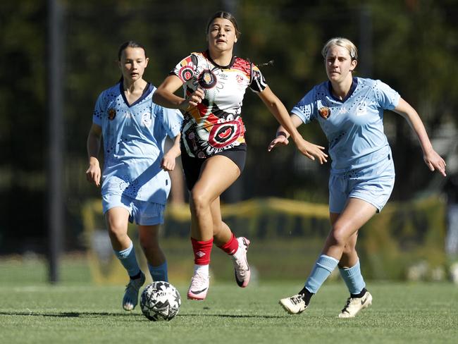 Kalani Ryan. Picture: Michael Gorton. U16 Girls NAIDOC Cup at Lake Macquarie Regional Football Facility.