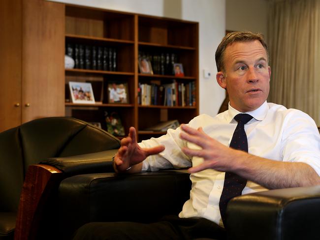 Tasmanian premier Will Hodgman in his office in the Executive Building, Hobart