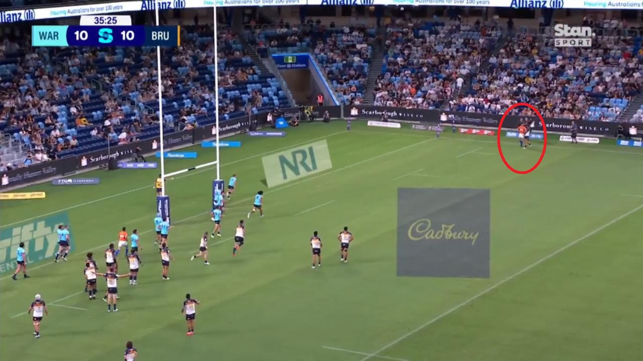 The Waratahs were caught napping as the Brumbies scored a sneaky try.