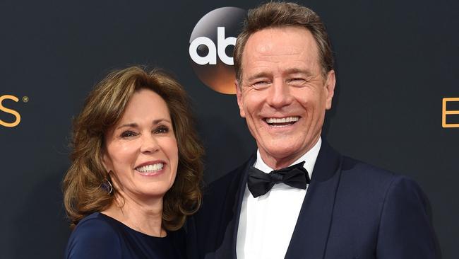 Bryan Cranston and his wife, actress Robin Dearden, arrive for the 68th Emmy Awards. Picture: AFP/Robyn Beck