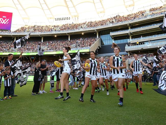 The Magpies hit Perth Stadium Picture: Getty Images