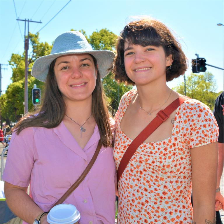 At the 2023 Grand Central Floral Parade are (from left) Grace and Maya Foord. Picture: Rhylea Millar