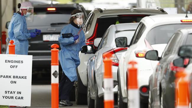 Testing numbers have been high in Victoria during the latest outbreak. Picture: Darrian Traynor/Getty Images