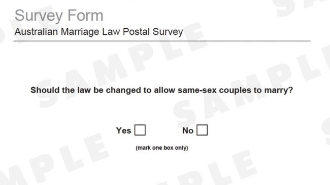 Australian are being warned not to post their same-sex marriage survey forms online. Picture: AAP