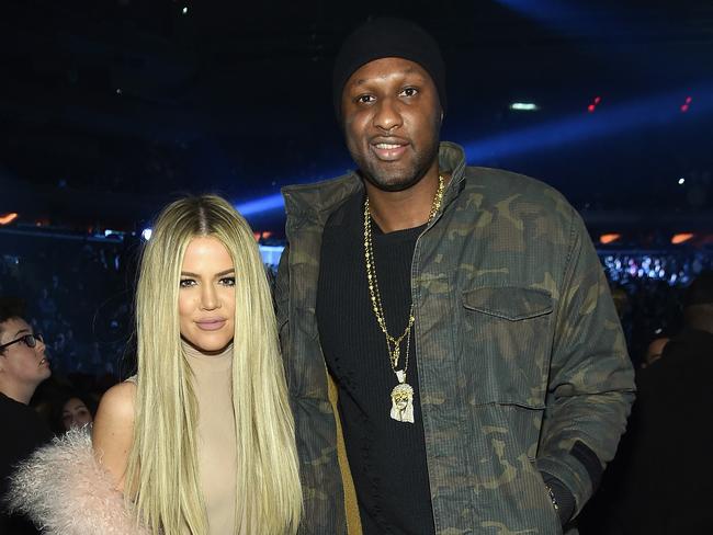 Khloe Kardashian and Lamar Odom (pictured earlier this year) reconciled briefly after the NBA player suffered a drug overdose. Picture: Jamie McCarthy/Getty Images for Yeezy Season 3