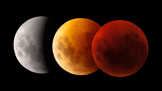 Total Lunar Eclipse from Mt Buffalo, 16th June 2011. (Image supplied by Museums Victoria for the lunar eclipse event Feb 2018)