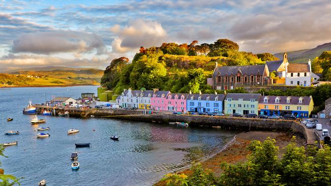 Portree on the Isle of Skye in the Inner Hebrides, Scotland