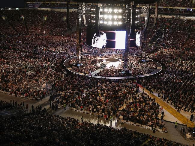 Adele said the ANZ Stadium crowd was the biggest she had ever seen. Picture: Cameron Spencer/Getty Images
