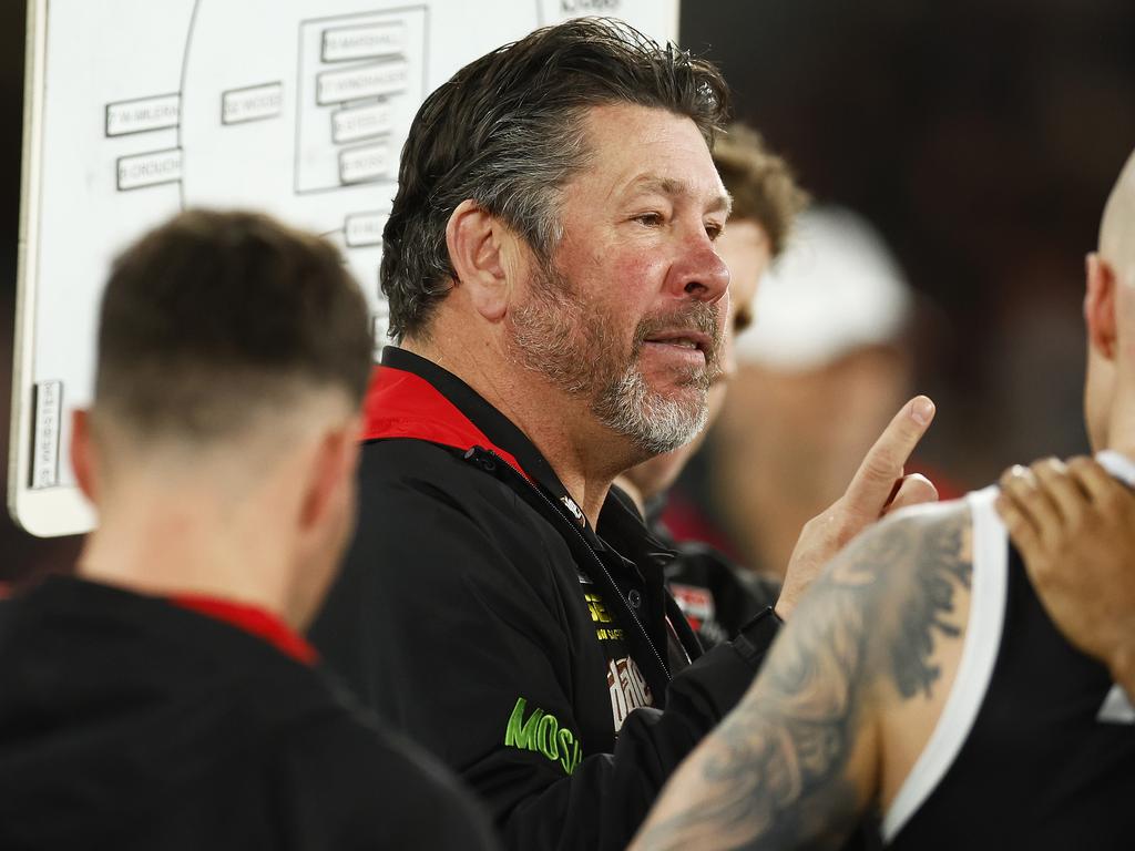 Brett Ratten in one of his final games as St Kilda head coach. Picture: Daniel Pockett/AFL Photos/via Getty Images