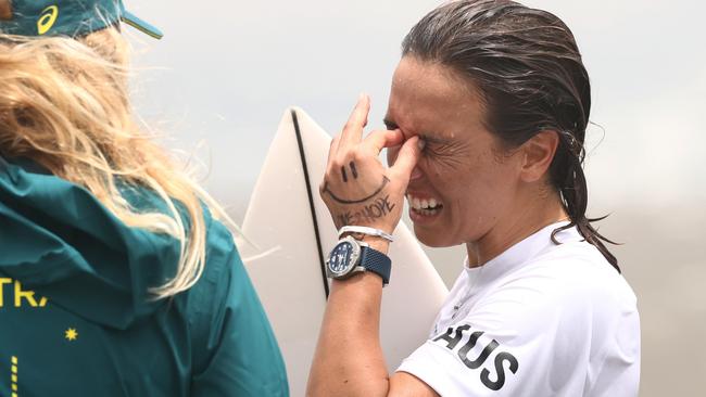 Sally Fitzgibbons was left heartbroken after her quarter-final loss in Tokyo. Picture: Getty Images