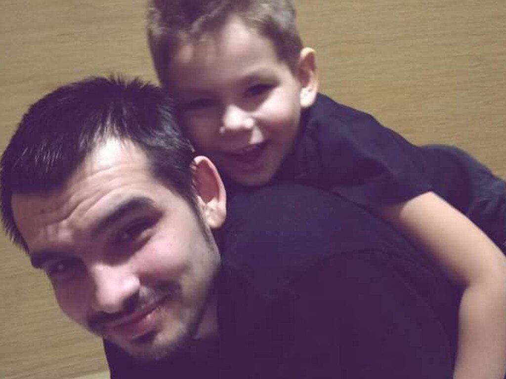 Alex Sinitsky with son Nikita. Picture: Supplied