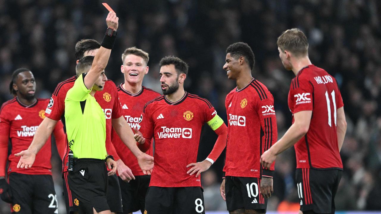 ‘No way’: Red card controversy puts Man United on brink of Champions League disaster