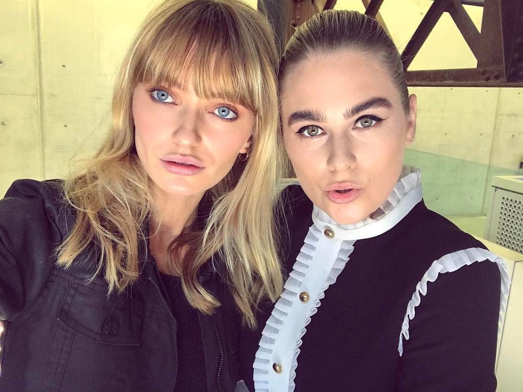 Annabella Barber and Carissa Walford ... "BEST FACE IN THE BIZ @annabellabarber #faceoff" Picture: @carissawalford/Instagram