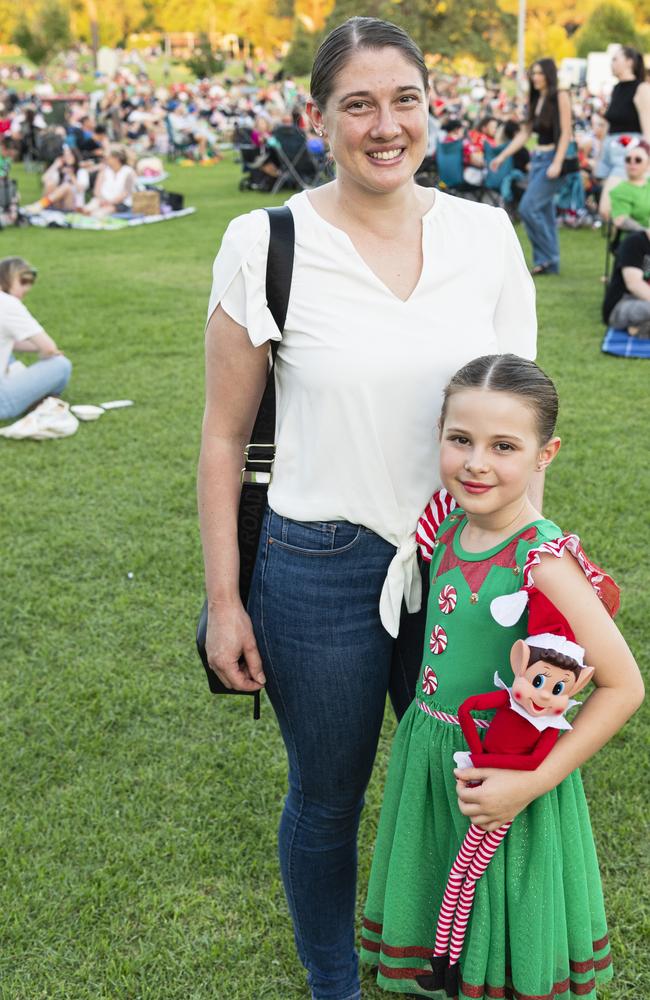 Erika (left) and Ella Kennedy at Triple M Mayoral Carols by Candlelight, Sunday, December 8, 2024. Picture: Kevin Farmer