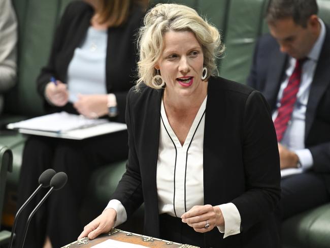 CANBERRA, AUSTRALIA  - NewsWire Photos - November 7, 2024: Minister for Housing and Minister for Homelessness, Clare O'Neil during Question Time at Parliament House in Canberra. Picture: NewsWire / Martin Ollman