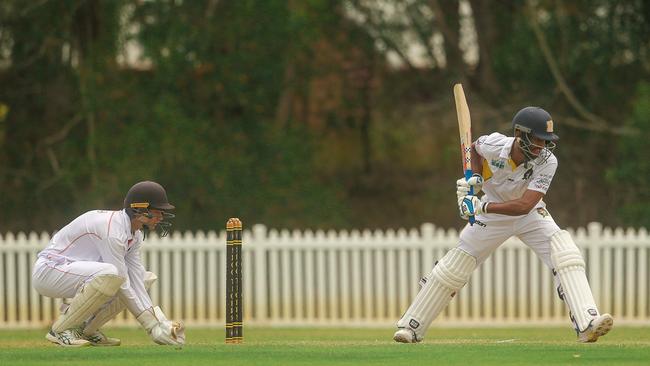 Yasiru Gamaarachahi as Southport v Runaway Bay - Premier First Grade at Golden Wheel Park, Arundel. Picture: Glenn Campbell