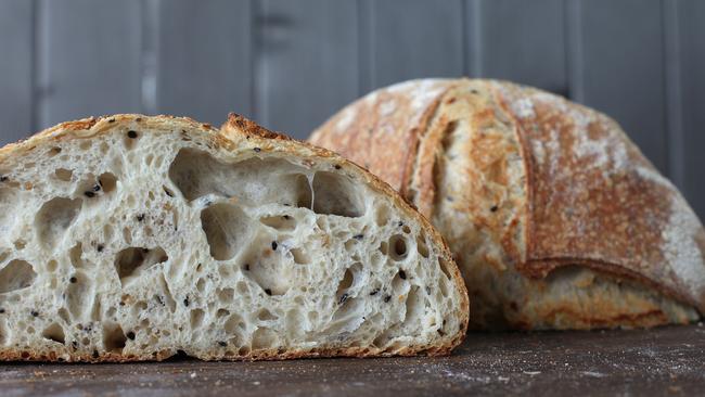 The finished product of some scrumptious sourdough.